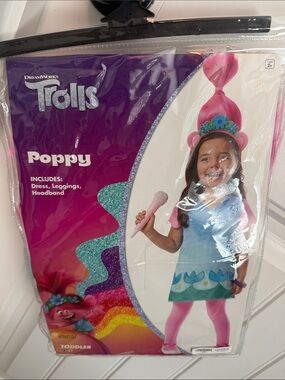 Dreamworks Trolls Poppy Costume - Pink, Blue & Purple